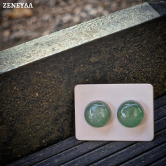 Boucles d'oreilles Puce Aventurine verte