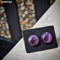 Boucles d'oreilles Puce Améthyste