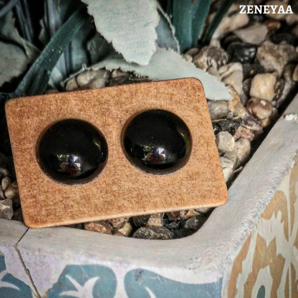 Boucles d'oreilles Puce Onyx