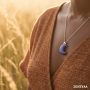 Pendentif Lune Sodalite
