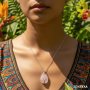 Pendentif Aura Quartz rose