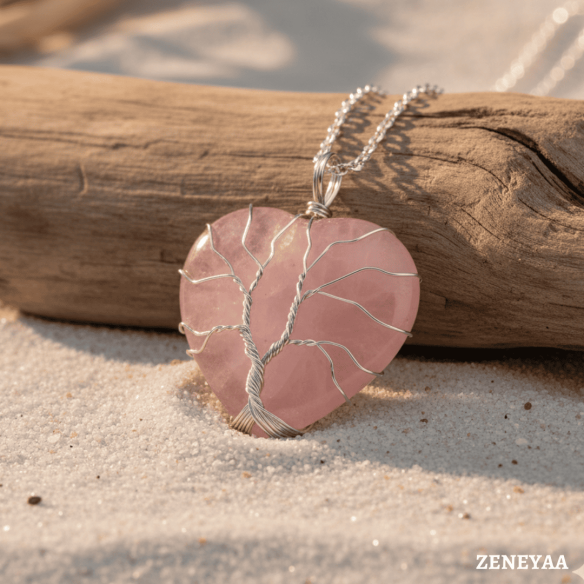 Pendentif Terra Quartz rose