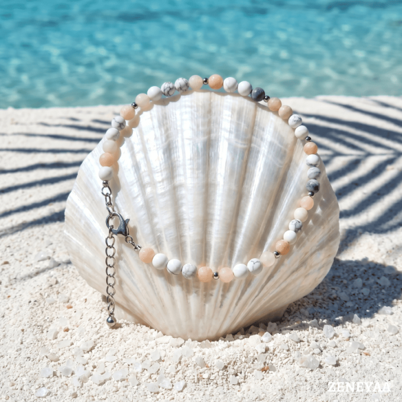 Bracelet de Cheville Nina Aventurine rose