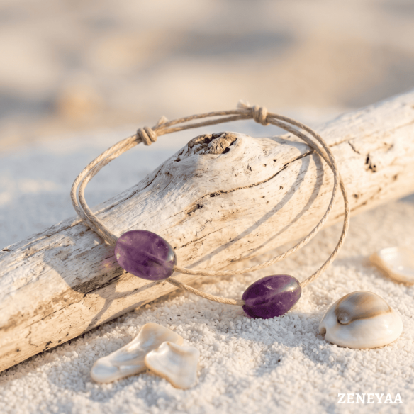 Bracelet de Cheville Océane Améthyste