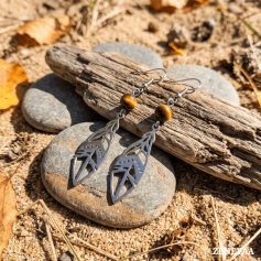 Boucles d'oreilles Héka Oeil de tigre