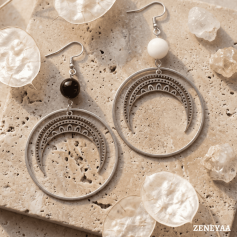 Boucles d'oreilles Luna Yin et Yang