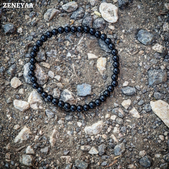 Bracelet 4mm Onyx mat