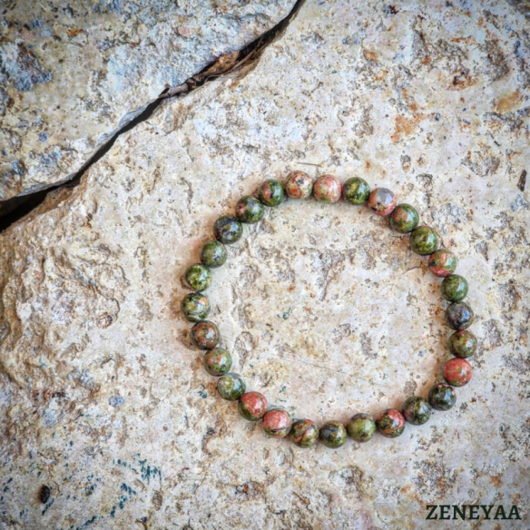 Bracelet 6mm Unakite