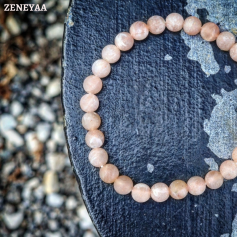 Bracelet 6mm Pierre de soleil mat Bracelet 6mm Pierre de...