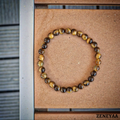 Bracelet 6mm Œil de tigre Bracelet 6mm Œil de tigre