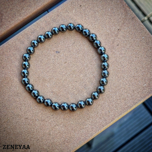 Bracelet 6mm Hématite