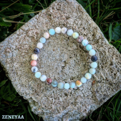 Bracelet 6mm Amazonite mat Bracelet 6mm Amazonite mat