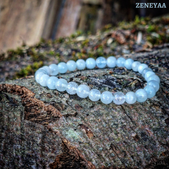 Bracelet 6mm Aigue-marine