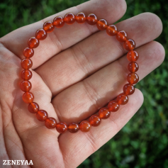 Bracelet 6mm Agate rouge Bracelet 6mm Agate rouge