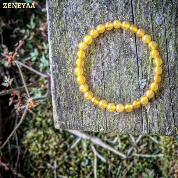 Bracelet 6mm Agate jaune
