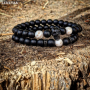 Bracelet Skull Magnésite-double