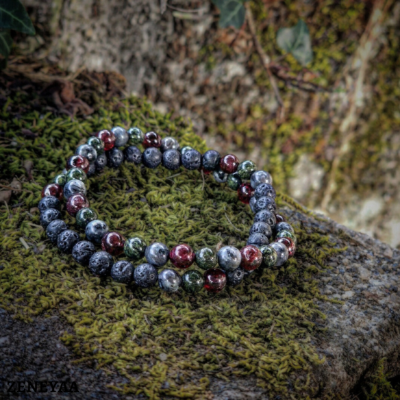 Bracelet Saïco Larvikite-double