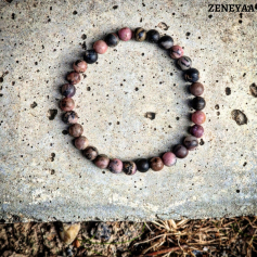 Bracelet 6mm Rhodonite Bracelet 6mm Rhodonite