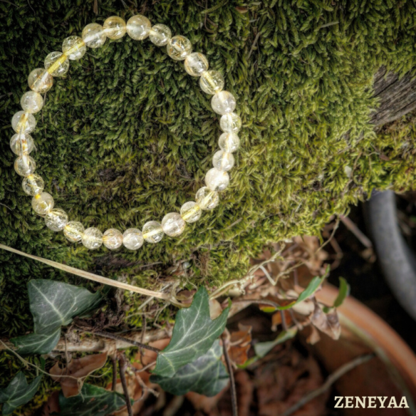 Bracelet 6mm Quartz rutile