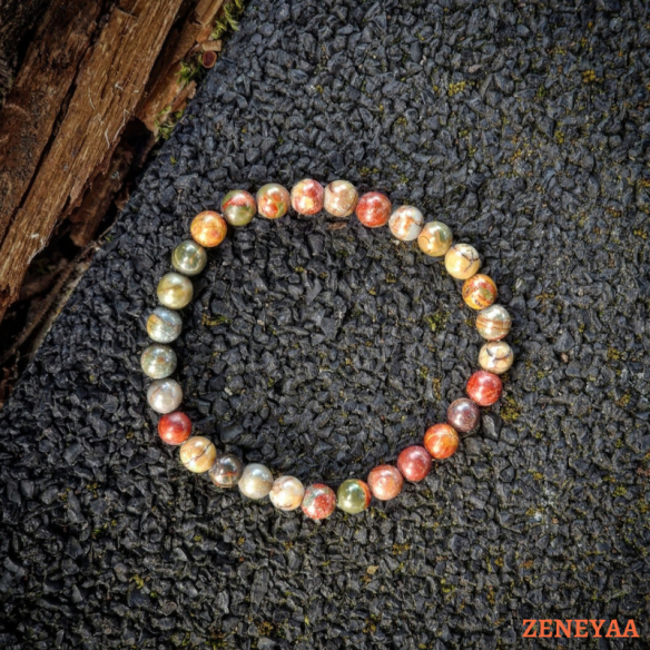 Bracelet 6mm Jaspe picasso