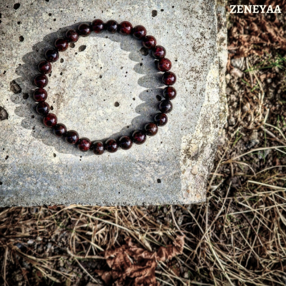 Bracelet 6mm Grenat
