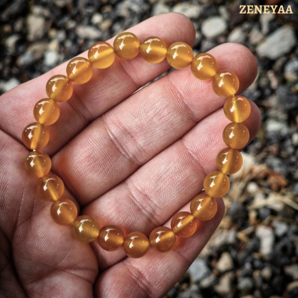 Bracelet 8mm Agate jaune