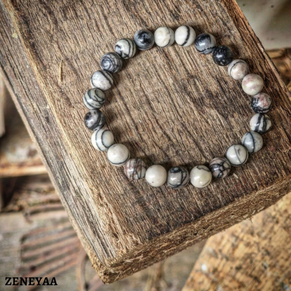 Bracelet 8mm Jaspe palmé