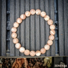 Bracelet 8mm Pierre de soleil mat Bracelet 8mm Pierre de...