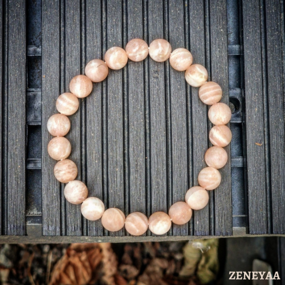 Bracelet 8mm Pierre de soleil mat