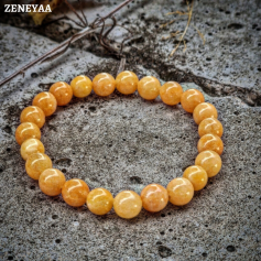 Bracelet 8mm Jade jaune Bracelet 8mm Jade jaune