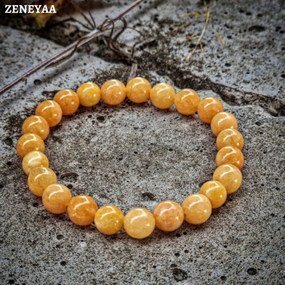 Bracelet 8mm Jade jaune