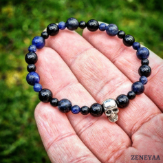 Bracelet Mini Skull Sodalite