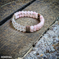 Bracelet Féminin Sacré Quartz rose Bracelet Féminin Sacré...