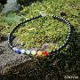 Bracelet de Cheville 7 Chakras Onyx