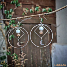 Boucles d'oreilles Luna Pierre de lune