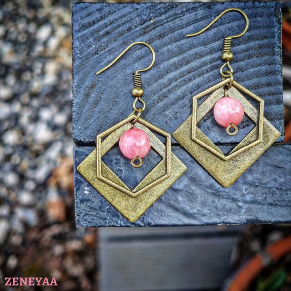 Boucles d'oreilles Isis Rhodochrosite