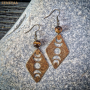 Boucles d'oreilles Moon Oeil de tigre