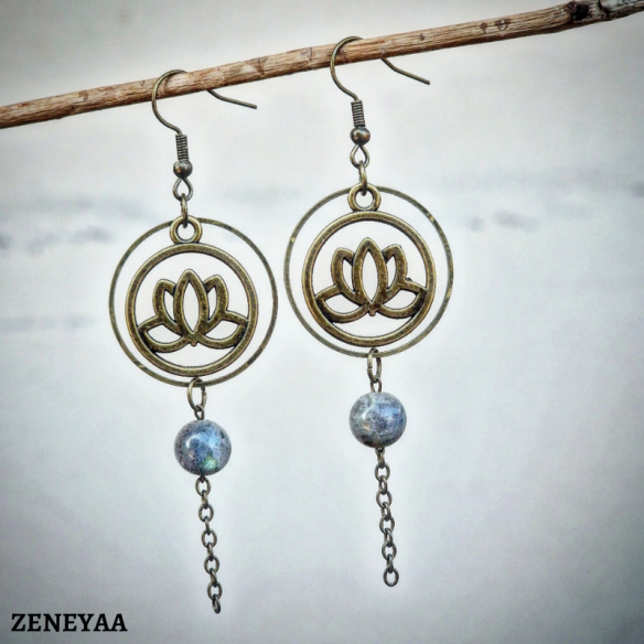 Boucles d'oreilles Nalia Labradorite