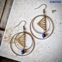 Boucles d'oreilles Trinity Lapis lazuli