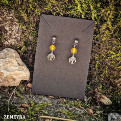 Boucles d'oreilles Enfants Agate jaune Boucles d'oreilles Enfants...