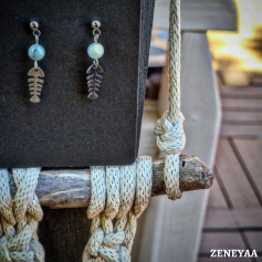 Boucles d'oreilles Enfants Amazonite Boucles d'oreilles Enfants...