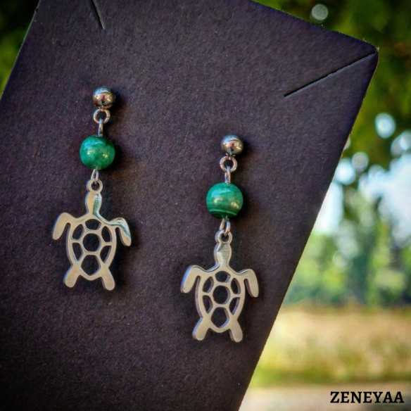 Boucles d'oreilles Enfants Malachite