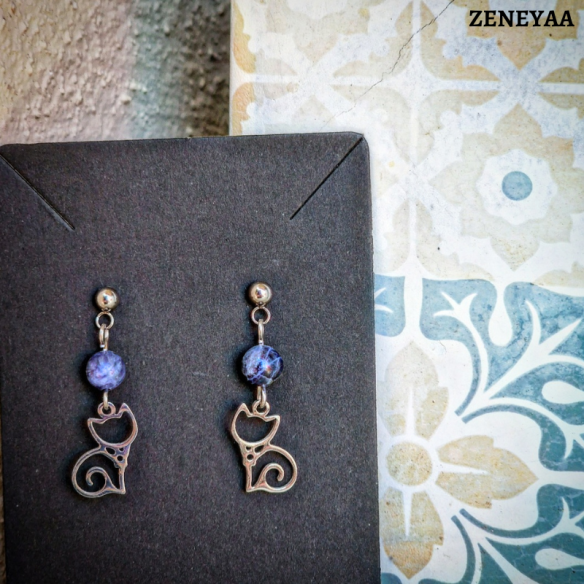 Boucles d'oreilles Enfants Sodalite